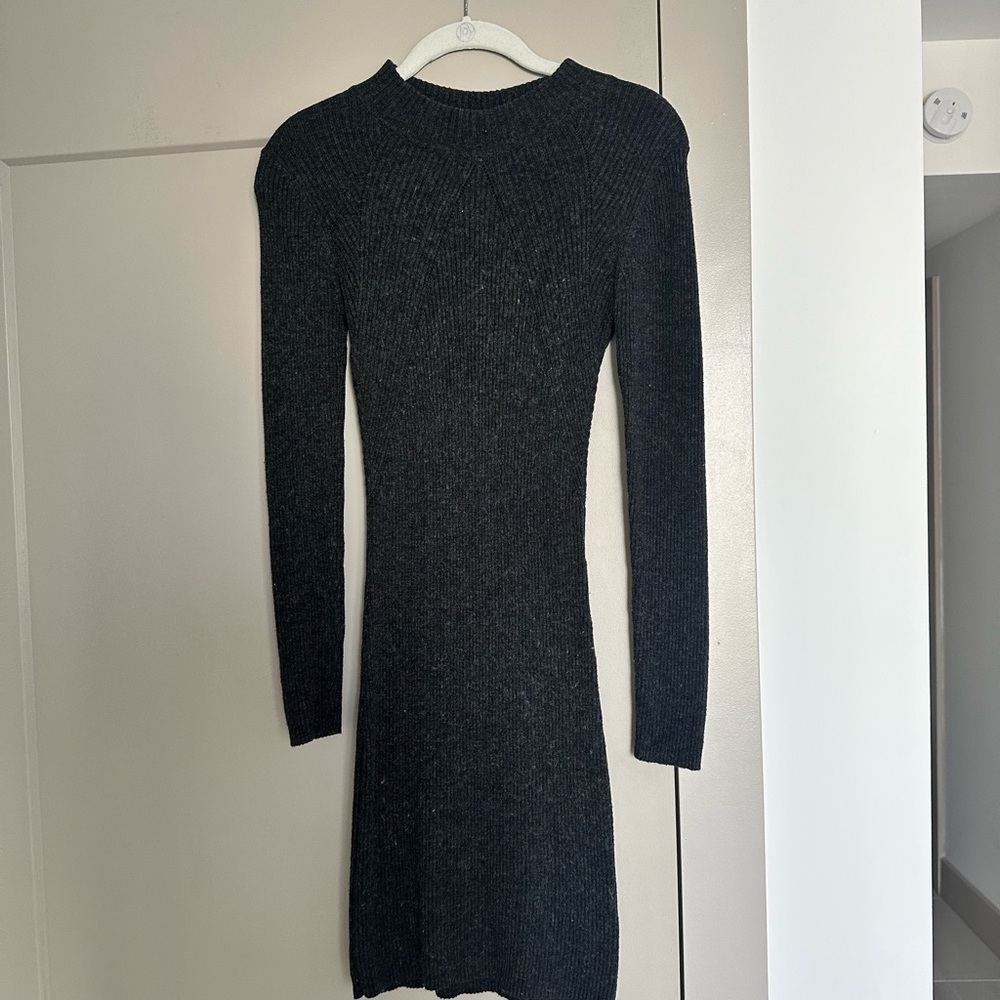 French Connection mini sweater dress (charcoal)